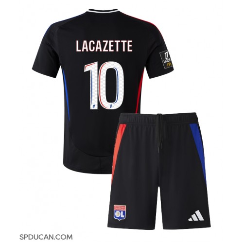 Dječji Nogometni Dres Olympique Lyonnais Alexandre Lacazette #10 Gostujuci 2024-25 Kratak Rukav (+ Kratke hlače)